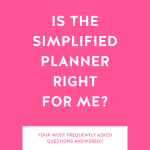 Hot pink background with Is the Simplified Planner Right for Me? in bold white letters